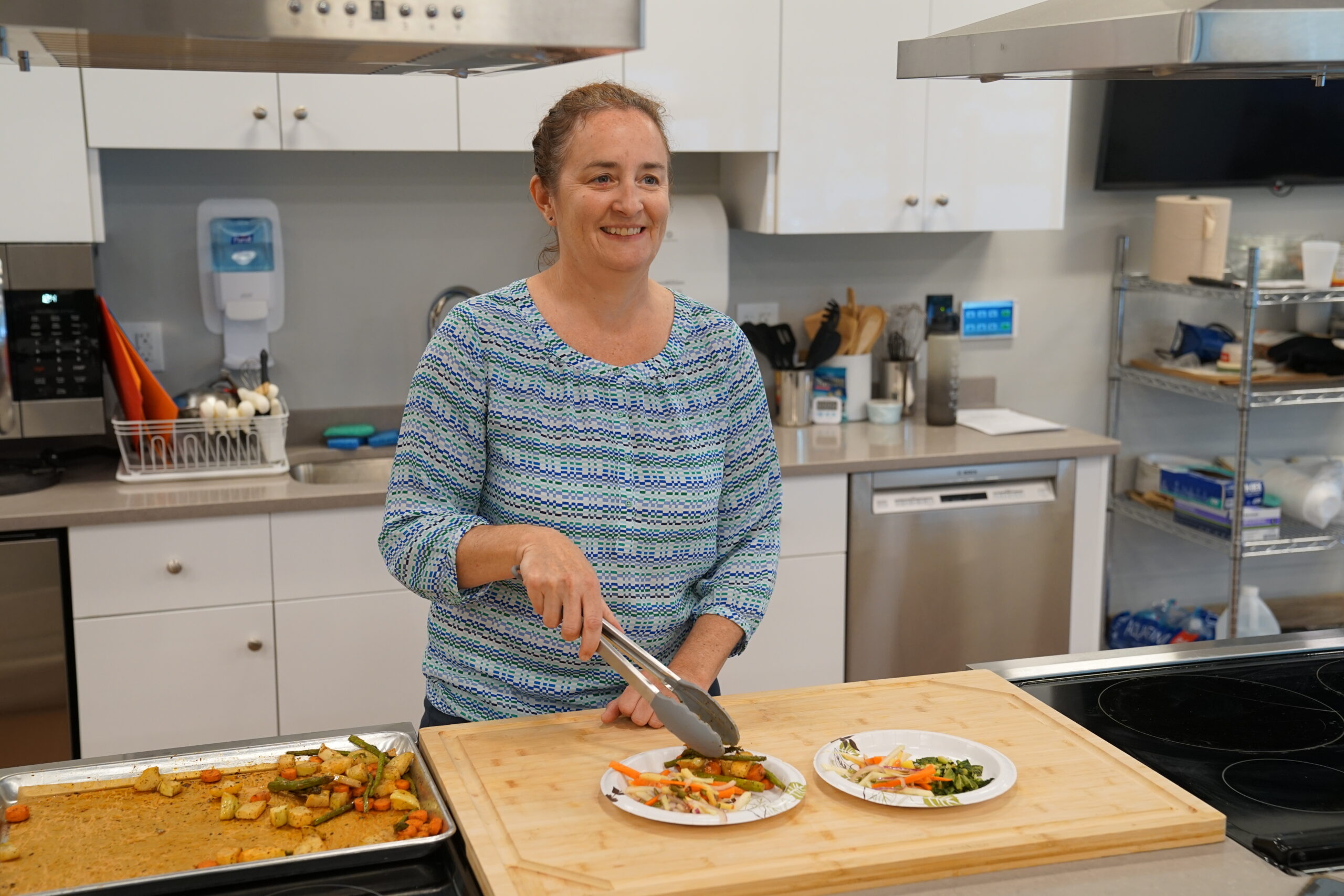 Women Cooking in Food Pantry