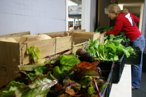 Women with vegetables